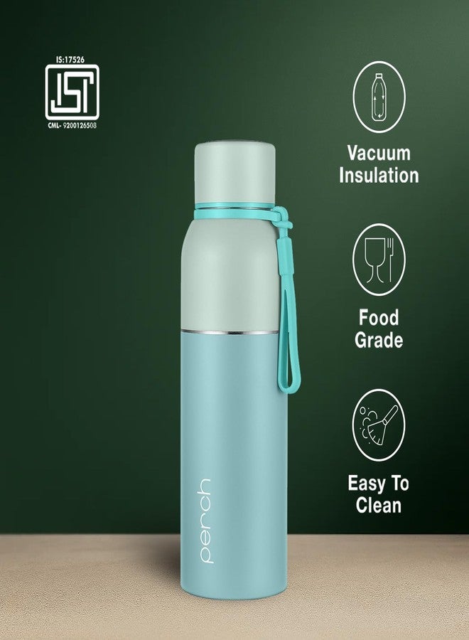 Perch Zenith ISI Certified Hot and Cold Steel Water Bottle 560ml, Vacuum Insulated Flask for Adults | BPA-Free, Leakproof | Easy to Carry Bottle for Office, School, Gym (Cyan) - Image 4